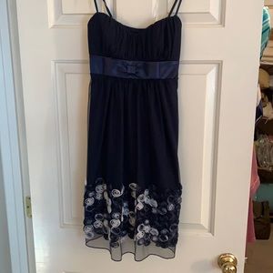 Navy Gray & White Dress Never Worn